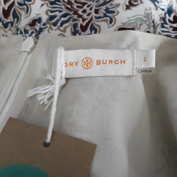 Tory Burch Silk & Cotton Blend Floral Sleeveless Blouse - Picture 5 of 7